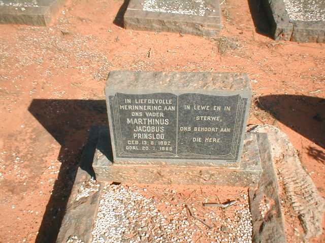 PRINSLOO Marthinus Jacobus 1882-1965