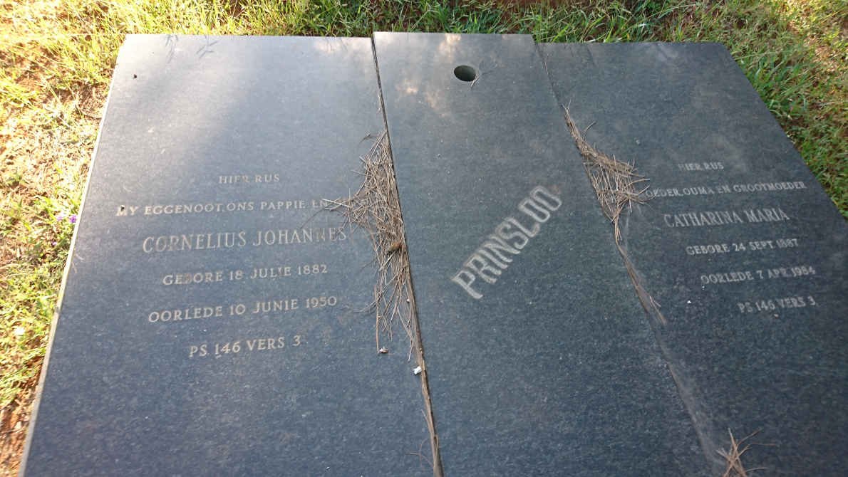 PRINSLOO Cornelius Johannes 1882-1950 &amp; Catharina Maria 1887-1984