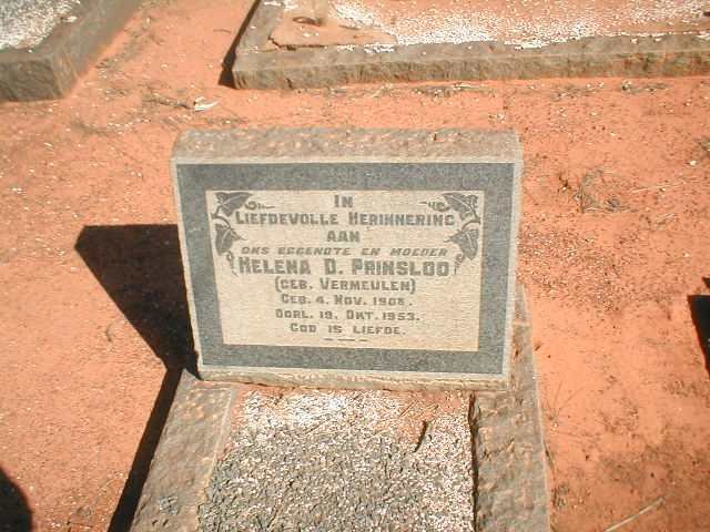 PRINSLOO Helen D. nee VERMEULEN 1908-1953