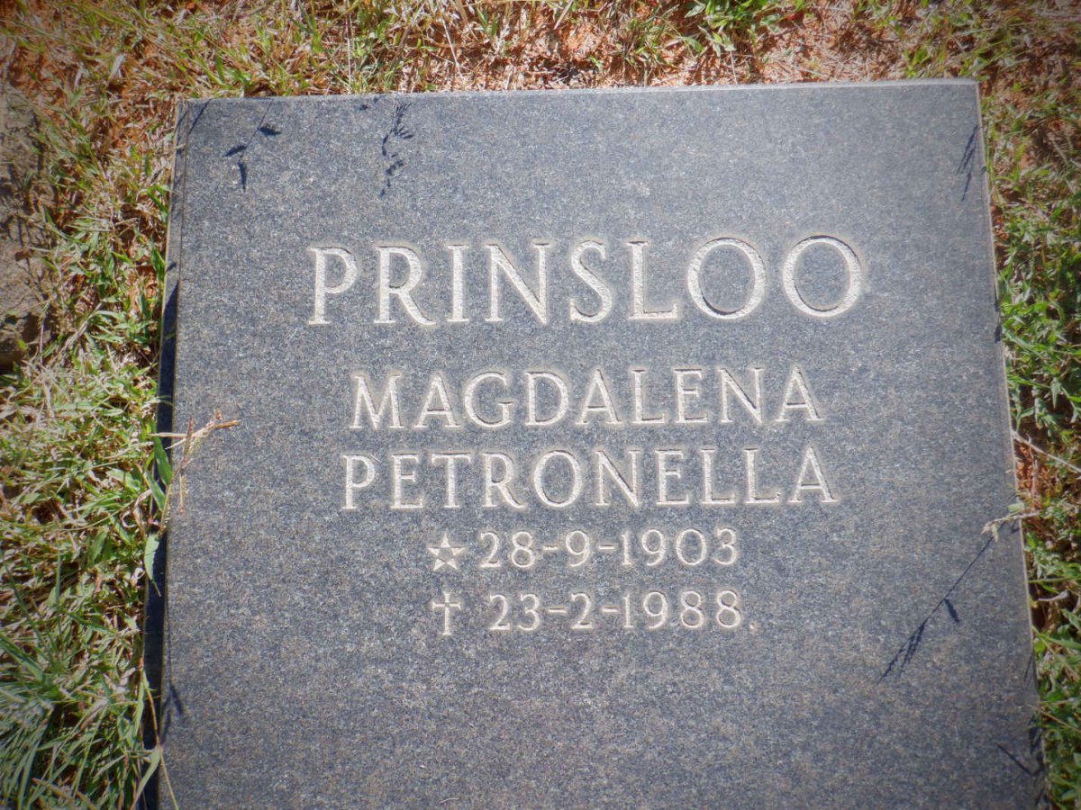 PRINSLOO Magdalena Petronella 1903-1988