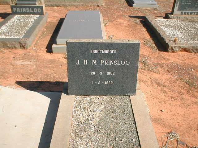 PRINSLOO Johanna Hendrina Nicolasina 1882-1982