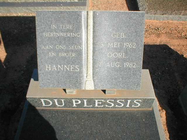 PLESSIS Hannes, du 1962-1982