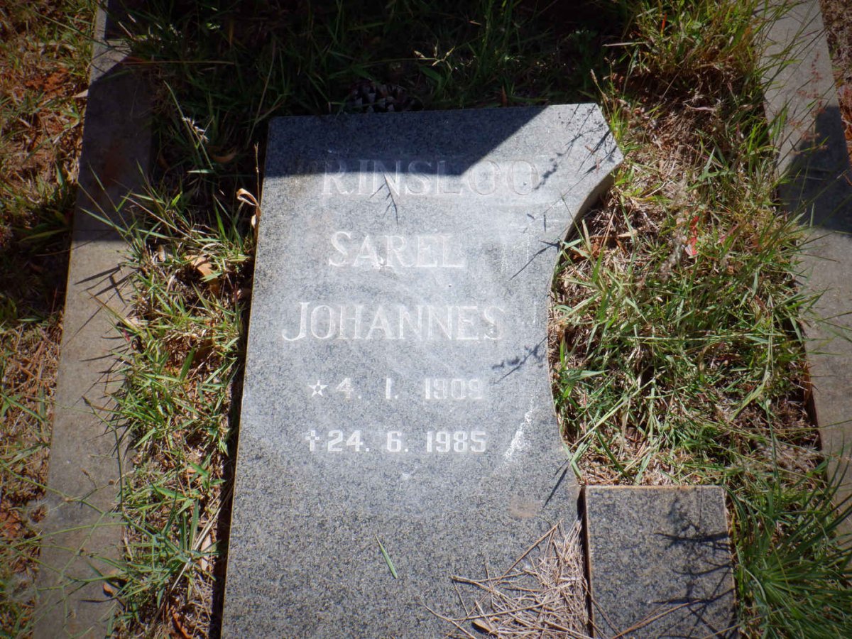 PRINSLOO Sarel Johannes 1909-1985