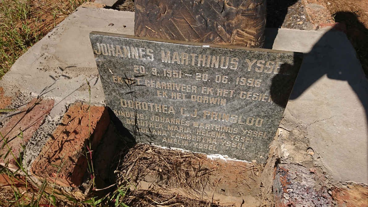 YSSEL Johannes Marthinus 1951-1996