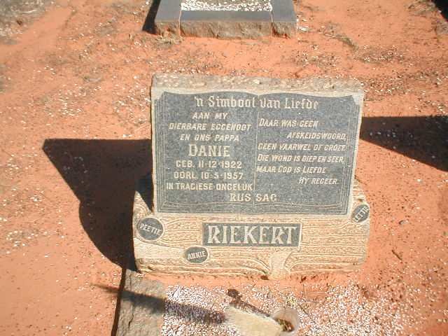 RIEKERT Danie 1922-1957