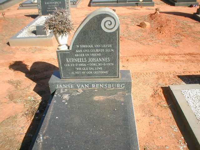 RENSBURG Kerneels Johannes, Janse van 1954-1976