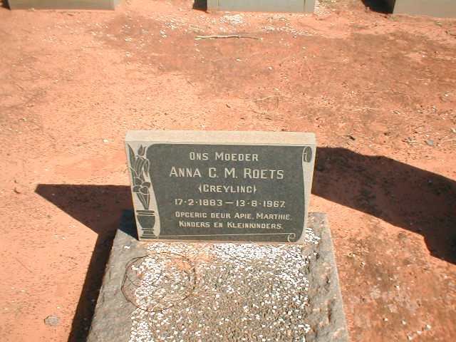 ROETS Anna C.M. nee GREYLING 1883-1967