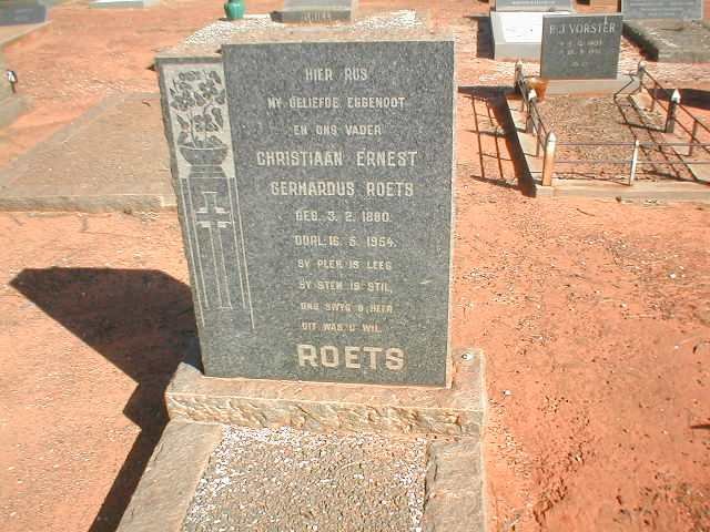 ROETS Christiaan Ernest Gerhardus 1880-1964