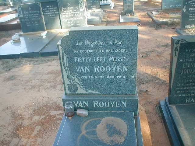 ROOYEN Pieter Gert Wessels, van 1919-1966