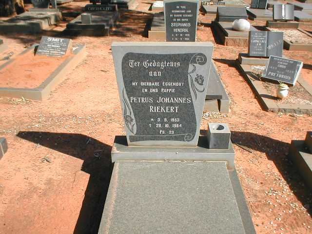 RIEKERT Petrus Johannes 1953-1984