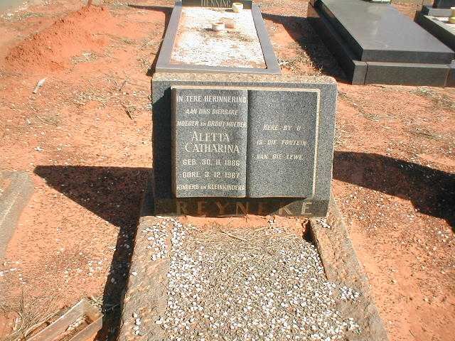 REYNEKE Aletta Catharina 1886-1967