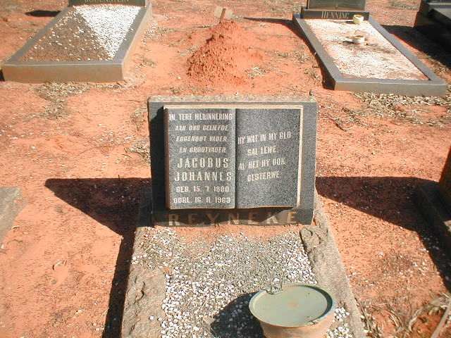 REYNEKE Jacobus Johannes 1880-1963