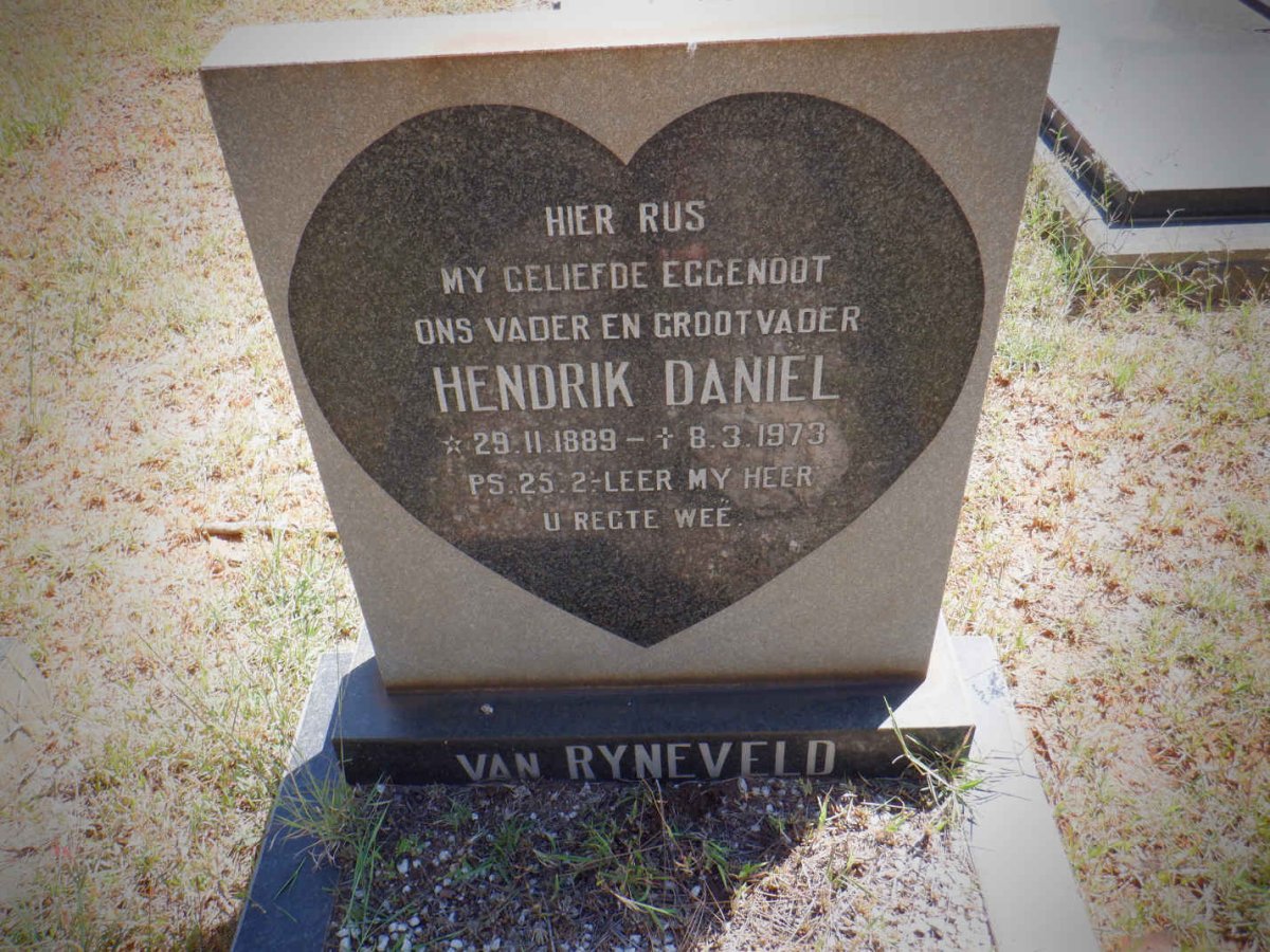 RYNEVELD Hendrik Daniel, van 1889-1973