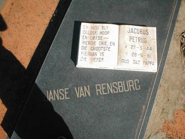 RENSBURG Jacobus Petrus, Janse van 1944-1981