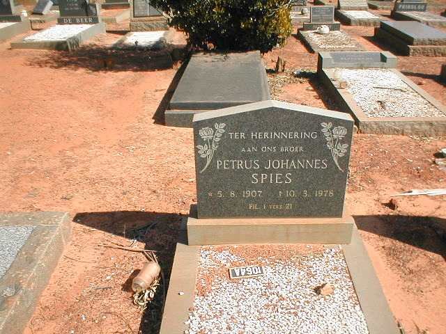 SPIES Petrus Johannes 1907-1978