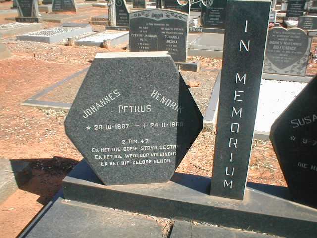 SNYMAN Johannes Hendrik Petrus 1887-1969