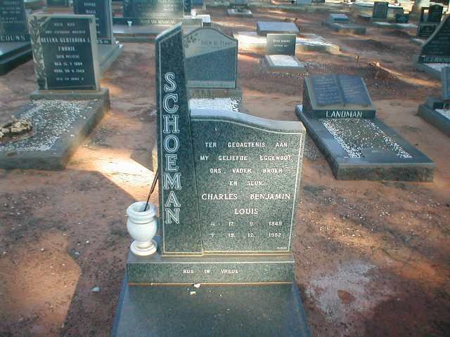SCHOEMAN Charles Benjamin Louis 1949-1982