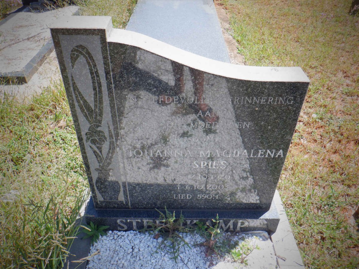 STEENKAMP Johanna Magdalena nee SPIES 1920-2003