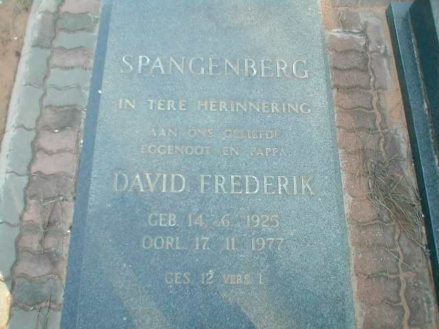 SPANGENBERG David Frederik 1925-1977