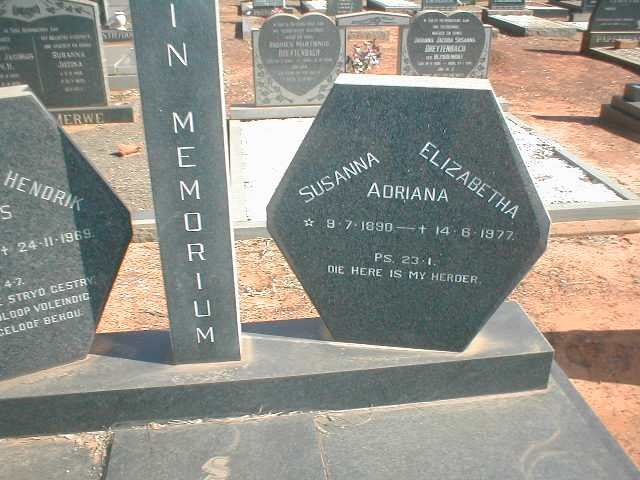 SNYMAN Susanna Elizabetha Adriana 1890-1977