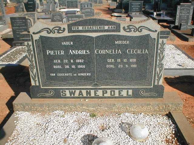 SWANEPOEL Pieter Andries 1882-1966 &amp; Cornelia Cecilia 1891-1981