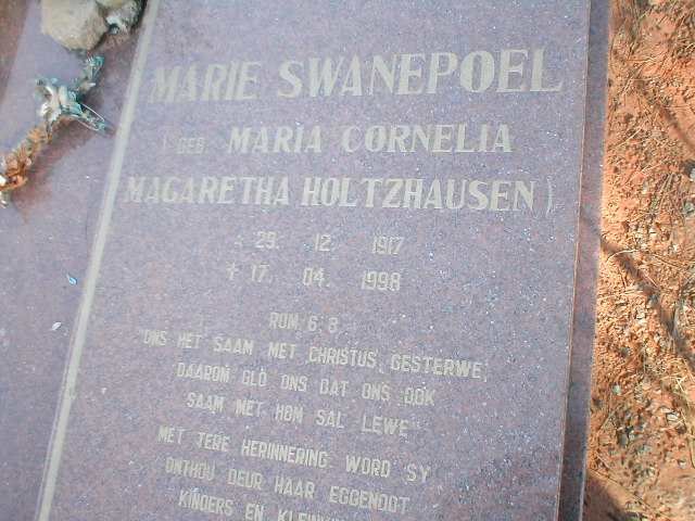 SWANEPOEL Maria Cornelia Margaretha nee HOLTZHAUSEN 1917-1998