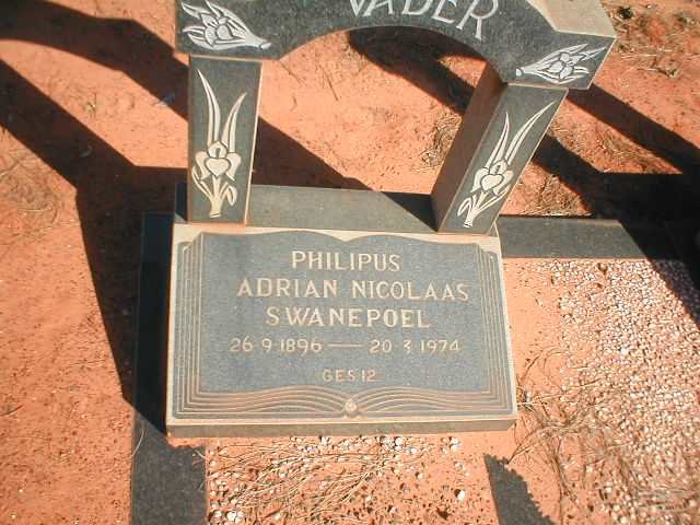 SWANEPOEL Philipus Adrian Nicolaas 1896-1974