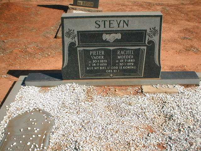 STEYN Pieter 1879-1959 &amp; Rachel 1883-1979