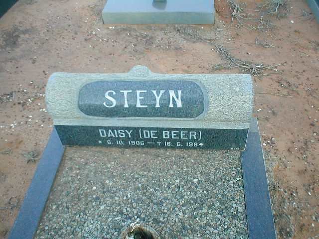 STEYN Daisy nee DE BEER 1906-1984