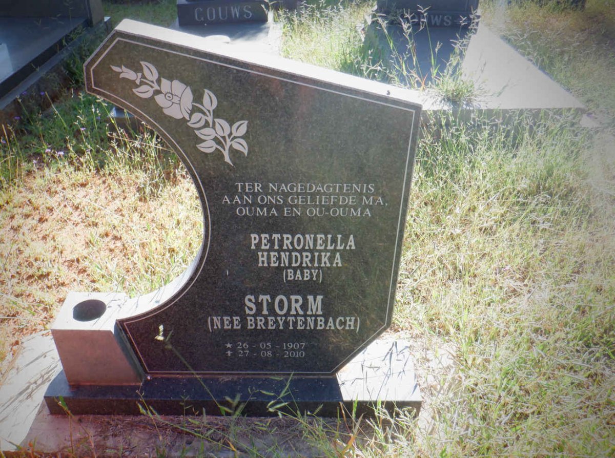 STORM Petronella Hendrika nee BREYTENBACH 1907-2010