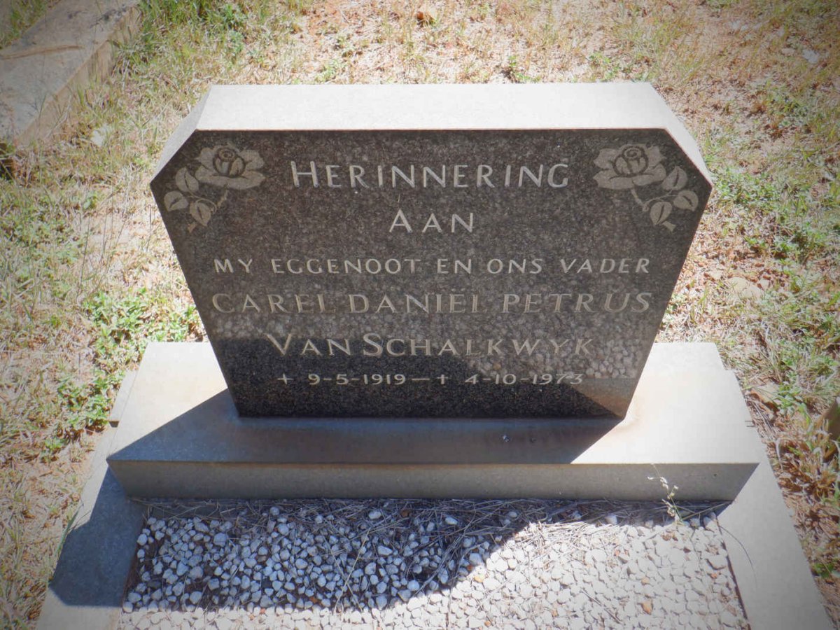 SCHALKWYK Carel Daniël Petrus, van 1919-1973