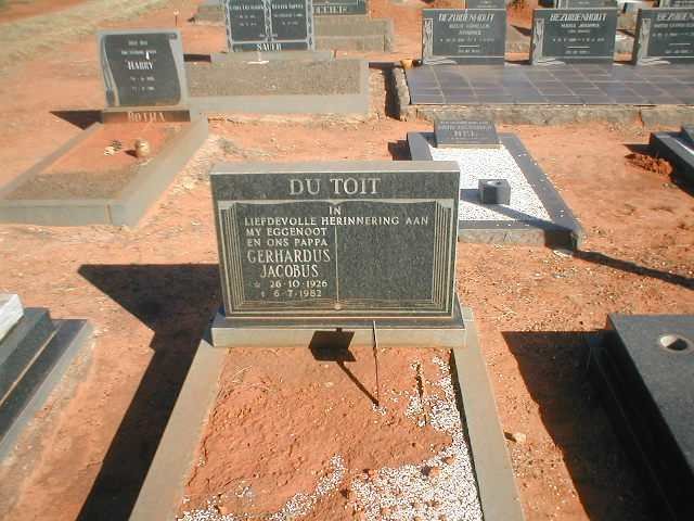 TOIT Gerhardus Jacobus, du 1926-1982