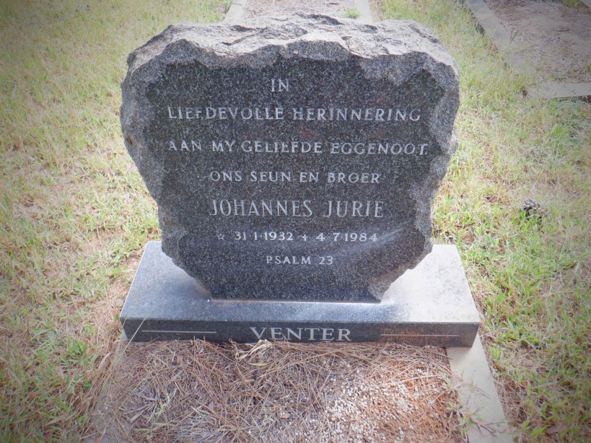 VENTER Johannes Jurie 1932-1984