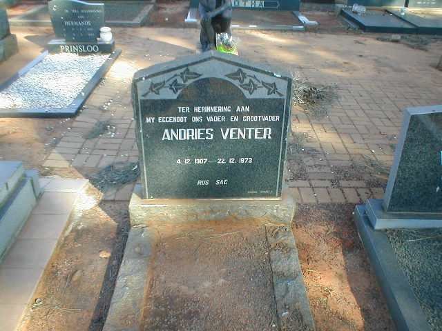VENTER Andries 1907-1973