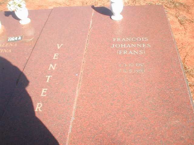VENTER Francois Johannes 1912-1995