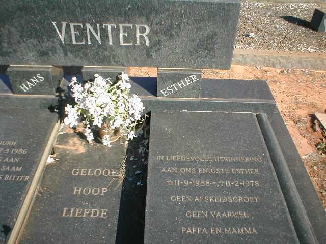 VENTER Esther 1958-1978