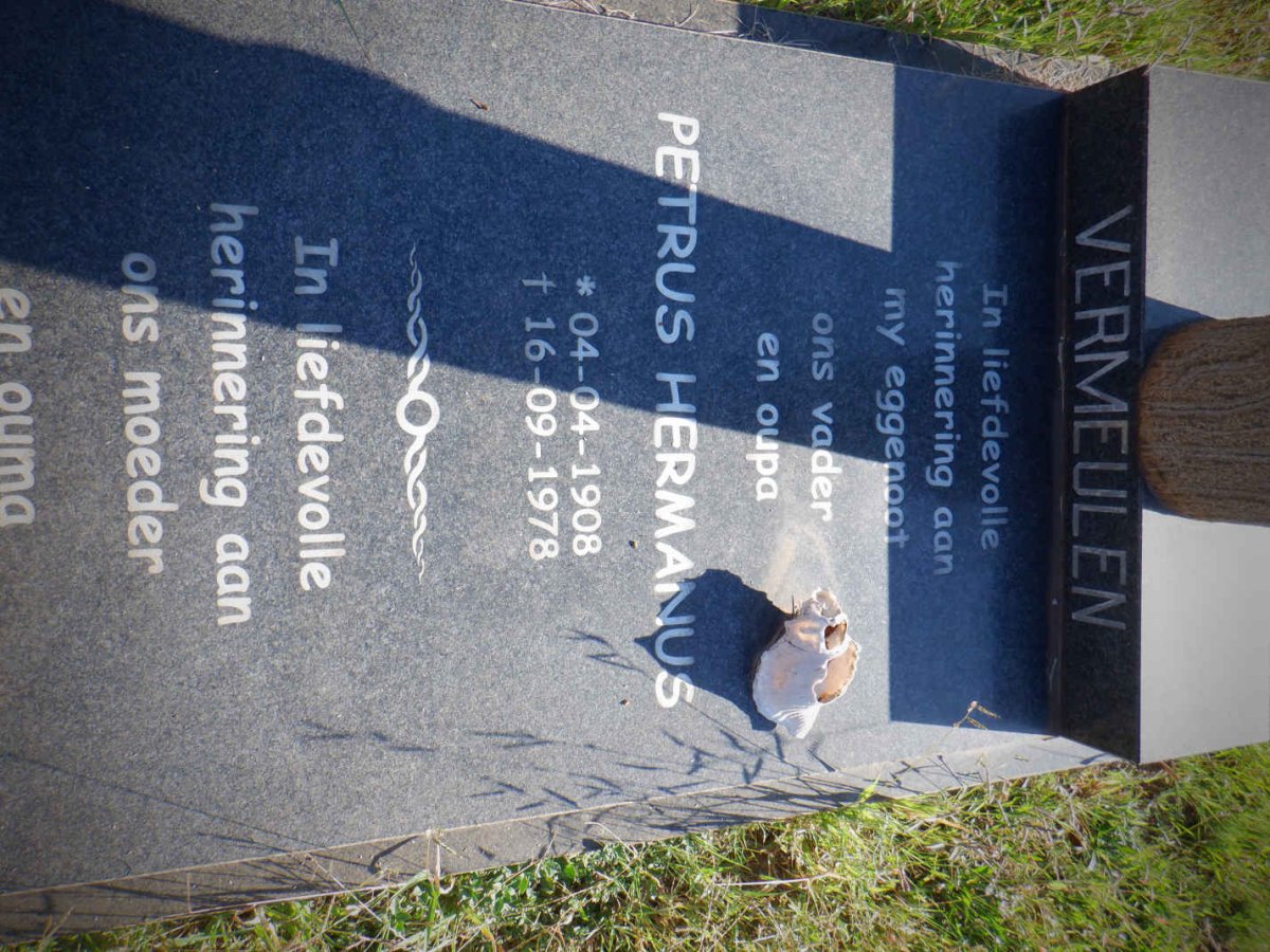 VERMEULEN Petrus Hermanus 1908-1978 &amp; Eva Catharina 1908-2002