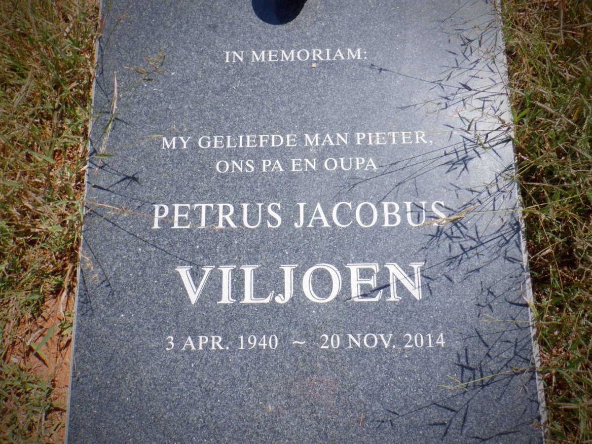 VILJOEN Petrus Jacobus 1940-2014