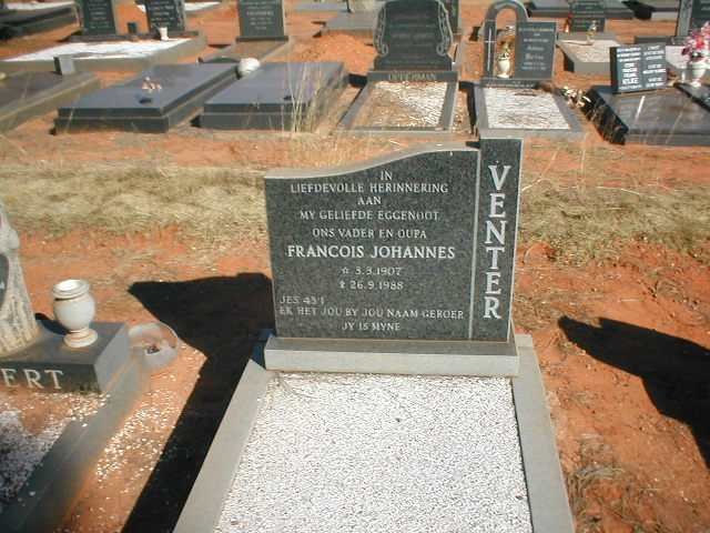 VENTER Francois Johannes 1907-1988