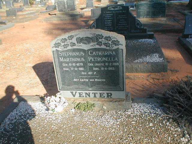 VENTER Stephanus Marthinus 1879-1961 &amp; Catharina Petronella JOOSTE 1883-1963