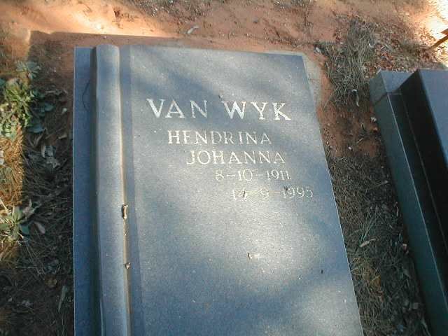WYK Hendrina Johanna, van 1911-1995