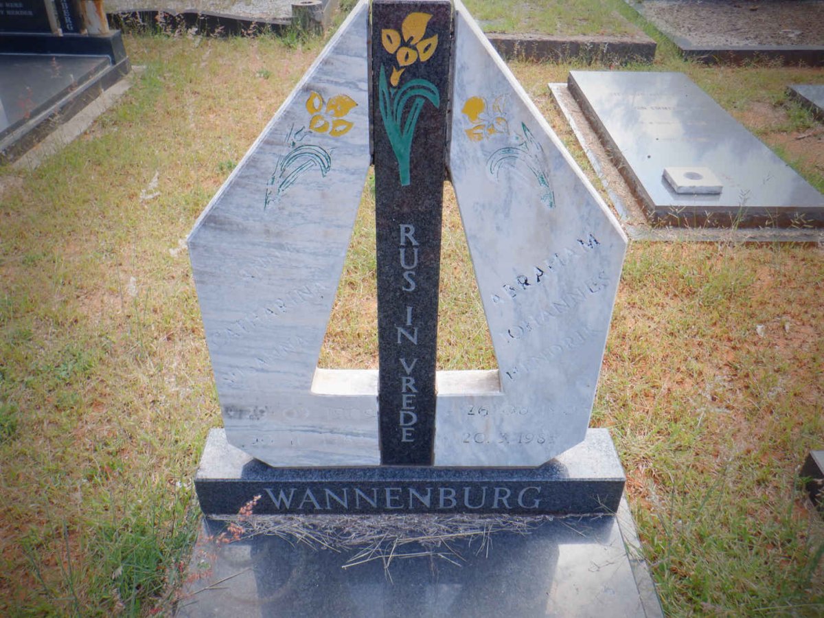 WANNENBURG Abraham Johannes Hendrik 1903-1985 &amp; Anna Catharina Susanna 1909-1982