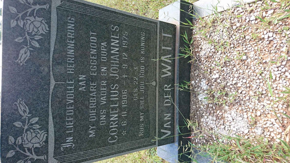 WATT Cornelius Johannes, van der 1906-1975