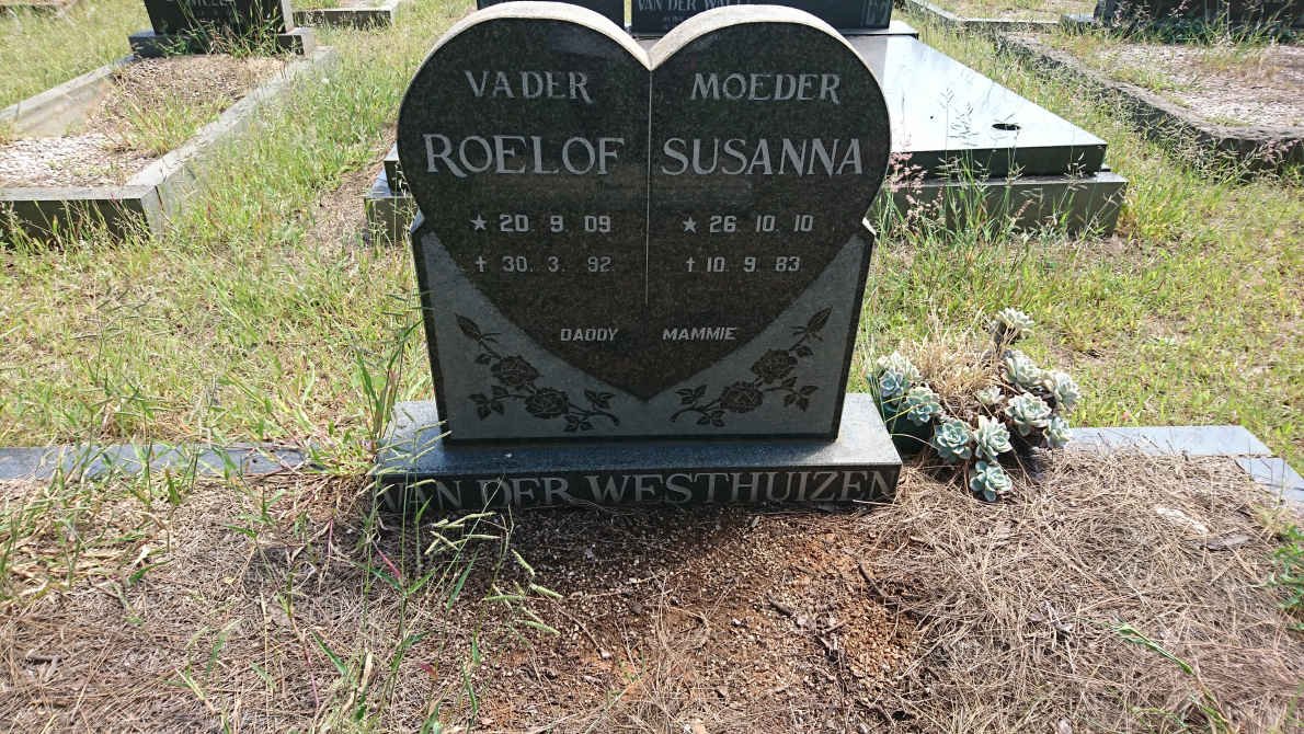WESTHUIZEN Roelof, van der 1909-1992 &amp; Susanna 1910-1983