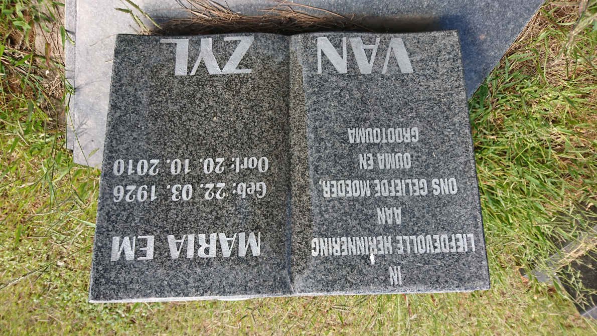 ZYL Maria E.M., van 1926-2010