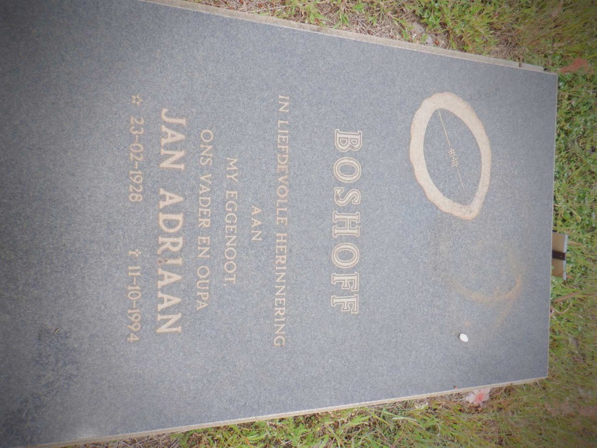 BOSHOFF Jan Adriaan 1928-1994