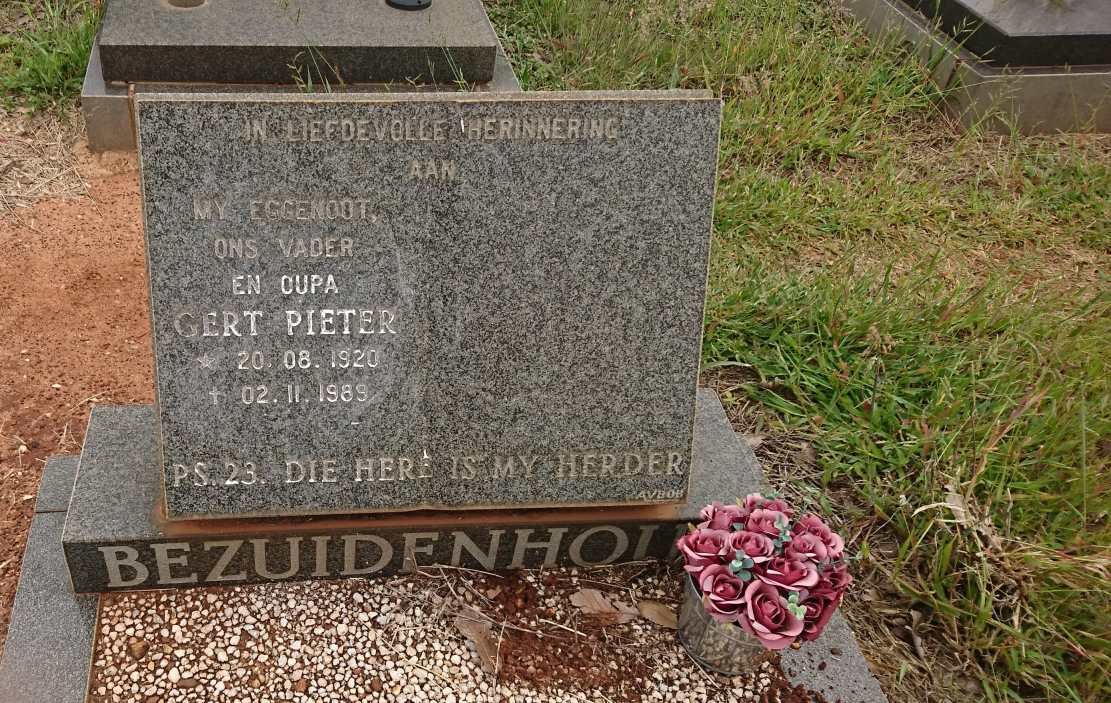 BEZUIDENHOUT Gert Pieter 1920-1989