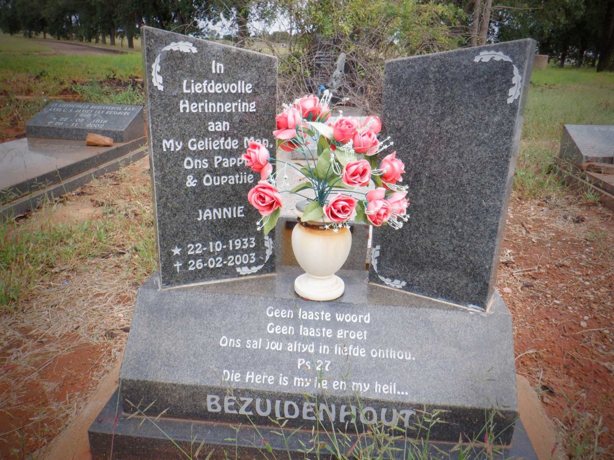 BEZUIDENHOUT Jannie 1933-2003
