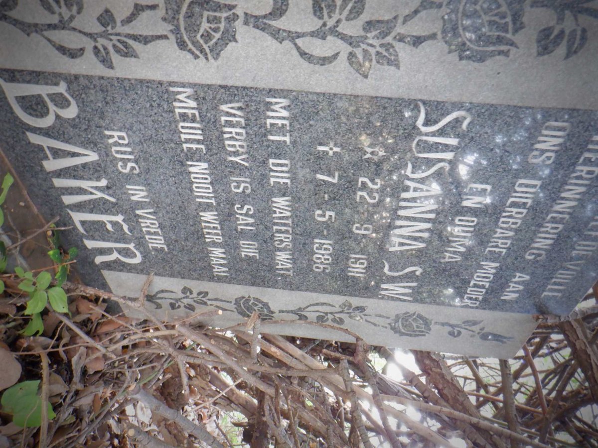 BAKER Susanna S.W. 1911-1986