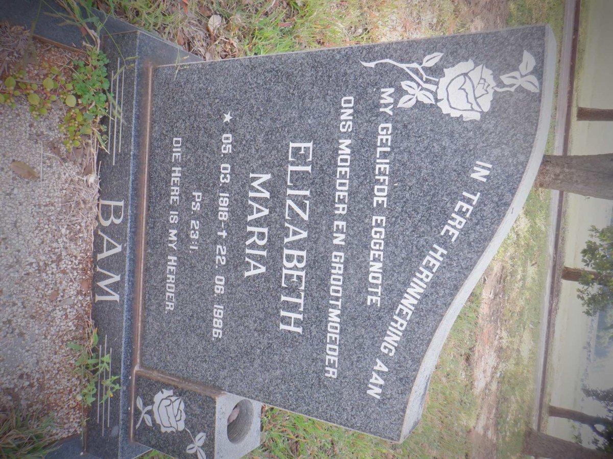 BAM Elizabeth Maria 1918-1986